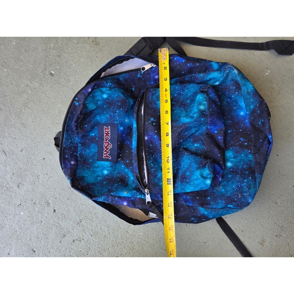 JanSport SuperBreak Backpack Blue Purple Galaxy Nebula Space Print School Bag E3 - Picture 6 of 16